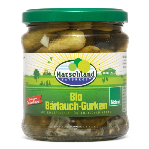 Marschland Bioland Bio-Bärlauch-Gurken 370 ml