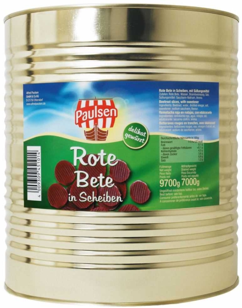 Paulsen Rote Bete Scheiben 10.200 ml