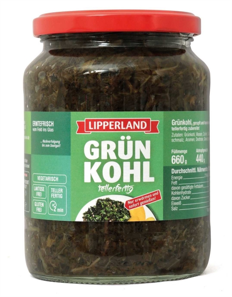 Grünkohl tellerfertig 720 ml Gl. LIPPERLAND