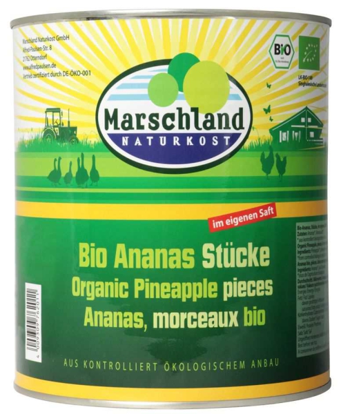 Marschland Bio-Ananas Stücke 3.100 ml