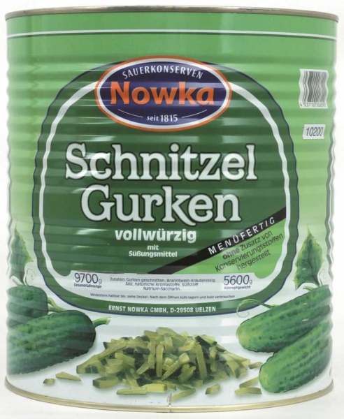 Nowka Gurken-Schnitzel mit Süßstoff 10.200 ml