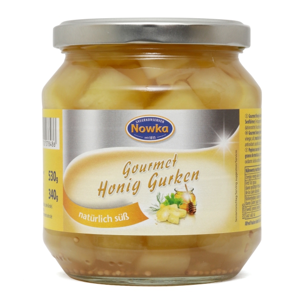 Nowka Gourmet Honig-Gurken 580 ml
