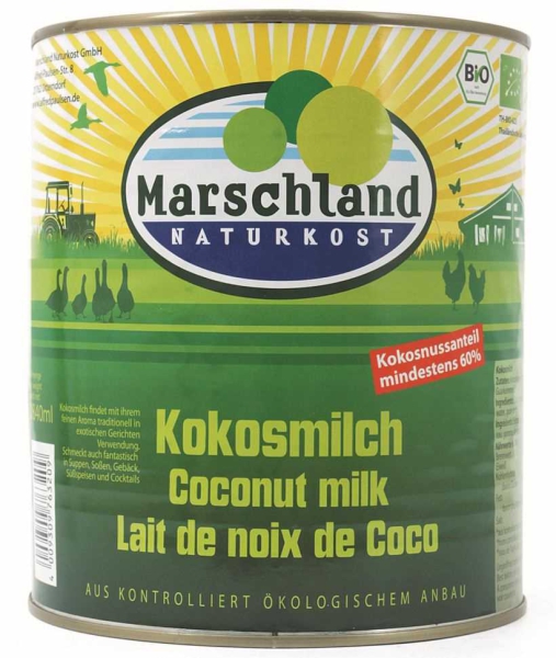 Marschland Bio-Kokosmilch 3.000 ml