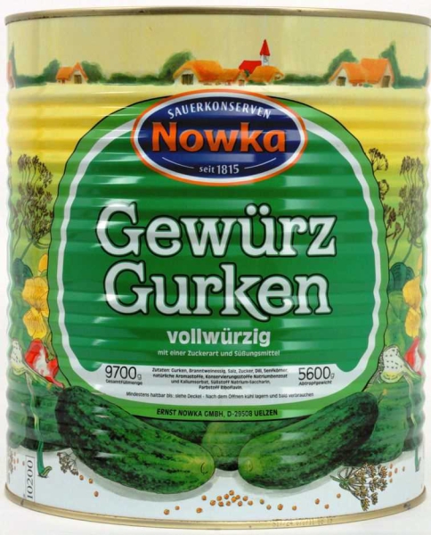 Nowka Gewürzgurken 40/45 m. K. 10.200 ml