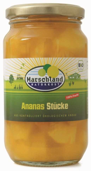 Bio-Ananas Stücke 370 ml