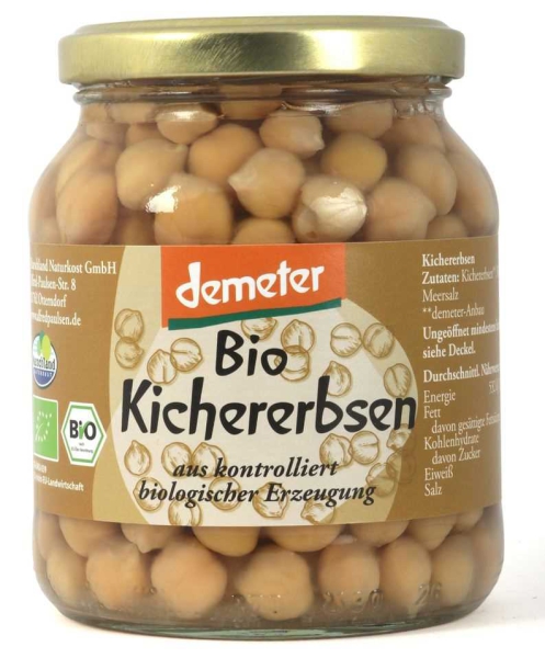 Bio Demeter-Kichererbsen 370 ml