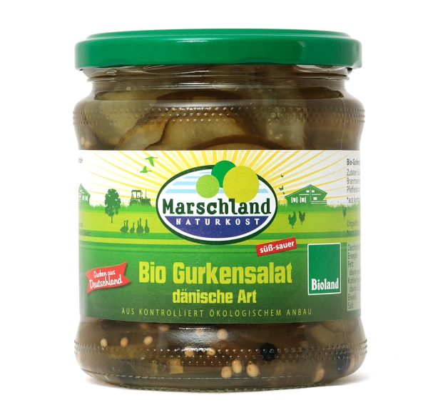 Marschland Bioland Bio-Gurkensalat dänische Art 370 ml