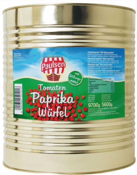 Paulsen Tomatenpaprika Würfel Süßstoff 10.200 ml
