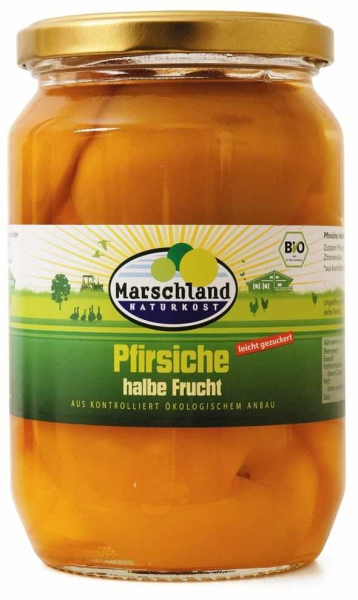 Bio-Pfirsiche, halbe Früchte 720 ml