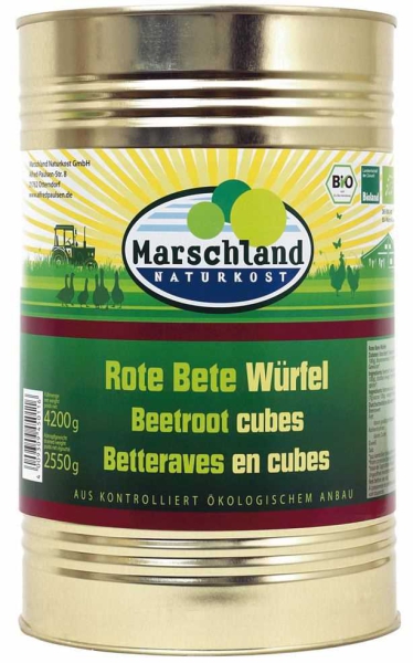 Marschland Bio-Rote Bete Würfel 4.250 ml