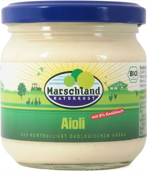 Marschland Bio-Aioli (mit 8% Knoblauch) 215 ml