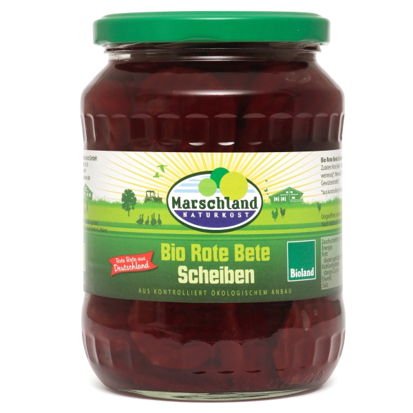 Marschland Bioland Bio-Rote Bete Scheiben 720 ml