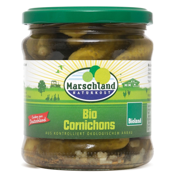 Marschland Bioland Bio-Cornichons 370 ml