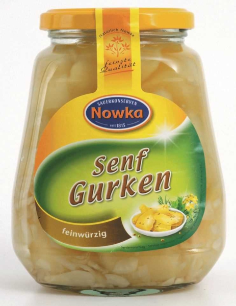 Nowka Senfgurken 580 ml