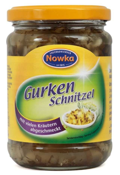 Nowka Gurkenschnitzel mit Kräutern 370 ml