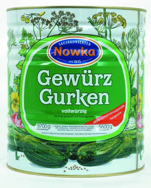 Nowka Gewürzgurken 75/80 o. K. 10.200 ml