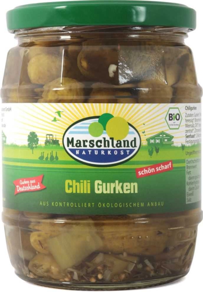 Marschland Bio-Chili-Gurken 580 ml