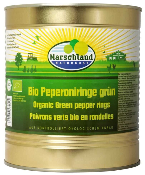 Marschland Bio-Peperoniringe grün 3.100 ml